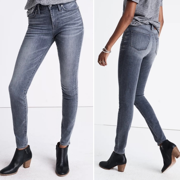 Madewell Denim - MADEWELL 9" High-Rise Skinny Jeans in Shaw Wash Gray Style F4804 Women's 27